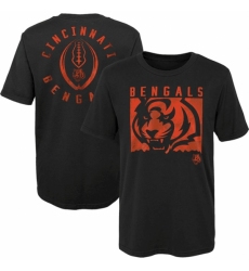 Men's Cincinnati Bengals Black Preschool Liquid Camo Logo T Shirt