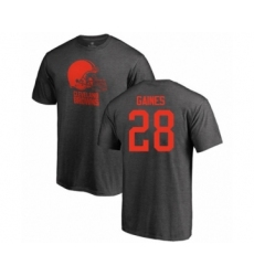 Football Cleveland Browns #28 Phillip Gaines Ash One Color T-Shirt