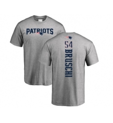 Football New England Patriots #54 Tedy Bruschi Navy Blue Backer T-Shirt