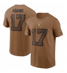 Men's Las Vegas Raiders #17 Davante Adams 2023 Brown Salute To Service T Shirt