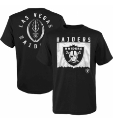 Men's Las Vegas Raiders Black Preschool Liquid Camo Logo T Shirt