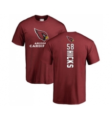Football Arizona Cardinals #58 Jordan Hicks Maroon Backer T-Shirt