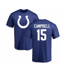 Football Indianapolis Colts #15 Parris Campbell Royal Blue Name & Number Logo T-Shirt