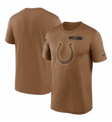 Men's Indianapolis Colts 2023 Brown Salute To Service Legend Performance T Shirt