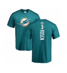 Football Miami Dolphins #3 Josh Rosen Aqua Green Backer T-Shirt