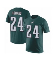 Philadelphia Eagles #24 Jordan Howard Green Rush Pride Name & Number T-Shirt
