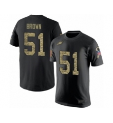 Philadelphia Eagles #51 Zach Brown Black Camo Salute to Service T-Shirt