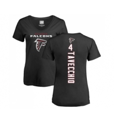 Football Women's Atlanta Falcons #4 Giorgio Tavecchio Black Backer T-Shirt