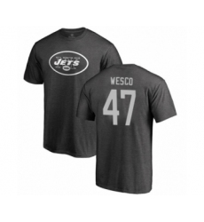 Football New York Jets #47 Trevon Wesco Ash One Color T-Shirt