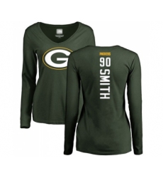 Football Women's Green Bay Packers #90 Za'Darius Smith Green Backer Long Sleeve T-Shirt