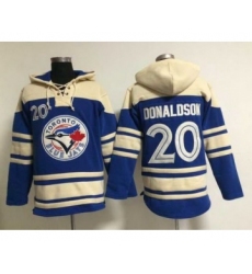 Men's Toronto Blue Jays #20 Josh Donaldson Alternate Blue MLB Hoodie