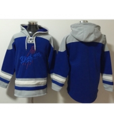 Men's Los Angeles Dodgers Blank Blue Ageless Must-Have Lace-Up Pullover Hoodie