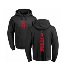 Basketball Houston Rockets #0 Russell Westbrook Black One Color Backer Pullover Hoodie
