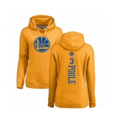 Basketball Women's Golden State Warriors #3 Jordan Poole Gold One Color Backer Pullover Hoodie