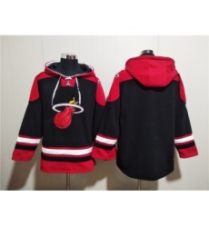 Men's Miami Heat Blank Black Ageless Must-Have Lace-Up Pullover Hoodie