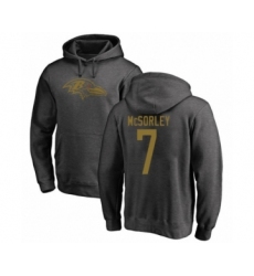 Football Baltimore Ravens #7 Trace McSorley Ash One Color Pullover Hoodie