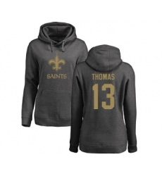 Football Women's New Orleans Saints #13 Michael Thomas Ash One Color Pullover Hoodie