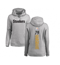 Football Women's Pittsburgh Steelers #79 Javon Hargrave Ash Backer Pullover Hoodie