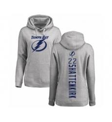 Hockey Women's Tampa Bay Lightning #22 Kevin Shattenkirk Ash Backer Pullover Hoodie