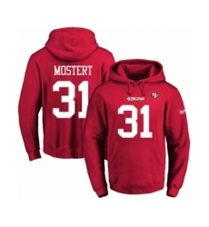 Football Men's San Francisco 49ers #31 Raheem Mostert Red Name & Number Pullover Hoodie