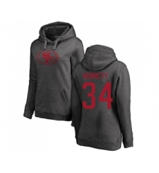 Football Women's San Francisco 49ers #34 Jason Verrett Ash One Color Pullover Hoodie