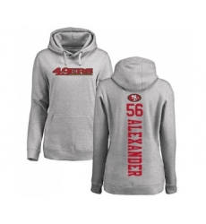 Football Women's San Francisco 49ers #56 Kwon Alexander Ash Backer Pullover Hoodie