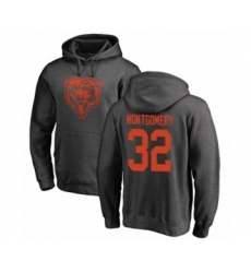 Football Chicago Bears #32 David Montgomery Ash One Color Pullover Hoodie