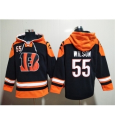 Men's Cincinnati Bengals #55 Logan Wilson Orange Black Ageless Must-Have Lace-Up Pullover Hoodie