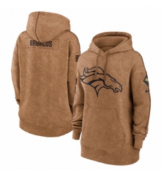 Women's Denver Broncos Nike Brown 2023 Salute to Service Pullover Hoodie