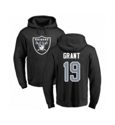 Football Oakland Raiders #19 Ryan Grant Black Name & Number Logo Pullover Hoodie