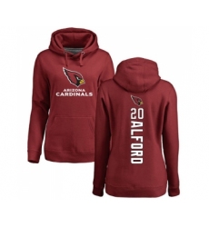 Football Women's Arizona Cardinals #20 Robert Alford Maroon Backer Pullover Hoodie