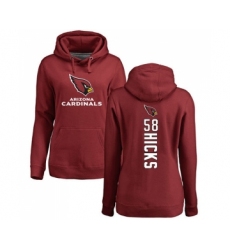 Football Women's Arizona Cardinals #58 Jordan Hicks Maroon Backer Pullover Hoodie