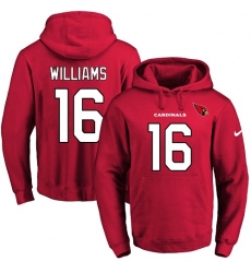 NFL Men Nike Arizona Cardinals #16 Chad Williams Red Name & Number Pullover Hoodie