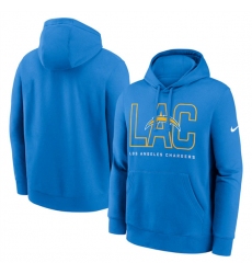 Men's Los Angeles Chargers Powder Blue Busted Play Club Fleece Pullover Hoodie