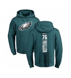 Philadelphia Eagles #76 Shareef Miller Green Backer Pullover Hoodie