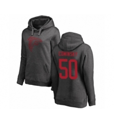 Football Women's Atlanta Falcons #50 John Cominsky Ash One Color Pullover Hoodie
