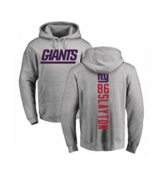 Football New York Giants #86 Darius Slayton Ash Backer Pullover Hoodie