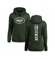 Football Women's New York Jets #19 Trevor Siemian Green Backer Pullover Hoodie