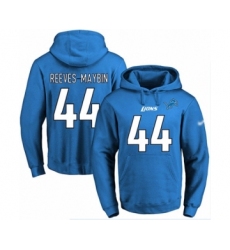 Football Men's Detroit Lions #44 Jalen Reeves-Maybin Blue Name & Number Pullover Hoodie