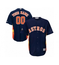 Men's Houston Astros Customized Replica Navy Blue Alternate Cool Base 2019 World Series Bound Baseball Jersey