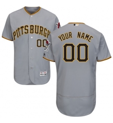  Men's Pittsburgh Pirates Majestic Road Gray Flex Base Authentic Collection Custom Jersey