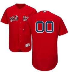 Men's Boston Red Sox Majestic Alternate Scarlet Flex Base Authentic Collection Custom Jersey
