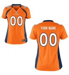 Women's Denver Broncos Nike Orange Custom Game Jersey