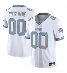 Men's Detroit Lions Customized White 2025 F.U.S.E. 'Motor City Racing Edition' Vapor Limited Stitched Jersey