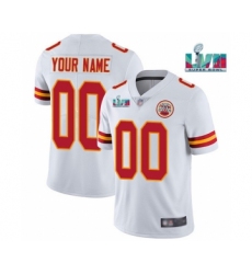 Men's Kansas City Chiefs ACTIVE PLAYER Custom White Super Bowl LVII Patch Vapor Untouchable Limited Stitched Jersey
