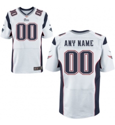 Men's New England Patriots Nike White Historic Logo Custom Elite Jersey