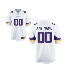Youth White Minnesota Vikings Nike Custom Game Jersey