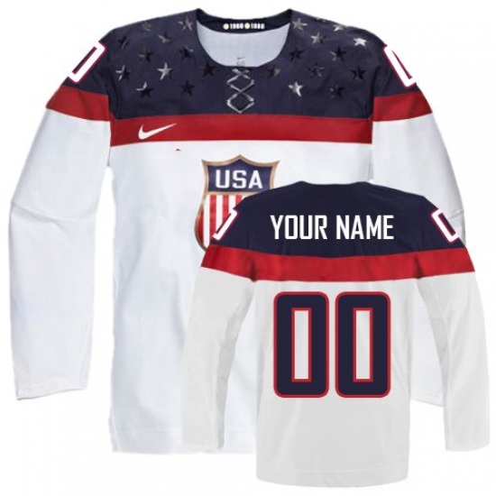 Women's Nike Team USA Customized Authentic White Home 2014 Olympic Hockey Jersey Women's Nike Team USA Customized Authentic White Home 2014 Olympic Hockey Jersey