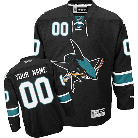 Women's Reebok San Jose Sharks Customized Authentic Black Third NHL Jersey Women's Reebok San Jose Sharks Customized Authentic Black Third NHL Jersey