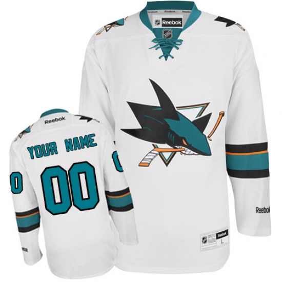 Women's Reebok San Jose Sharks Customized Authentic White Away NHL Jersey Women's Reebok San Jose Sharks Customized Authentic White Away NHL Jersey